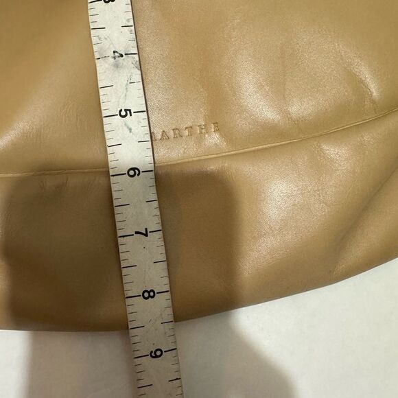 La Marthe nude color Leather Shoulder Bag - Picture 12 of 14